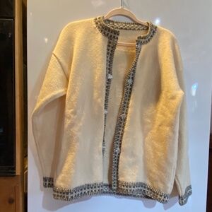 Handknit Wool Sweater Cardigan made in Estonia